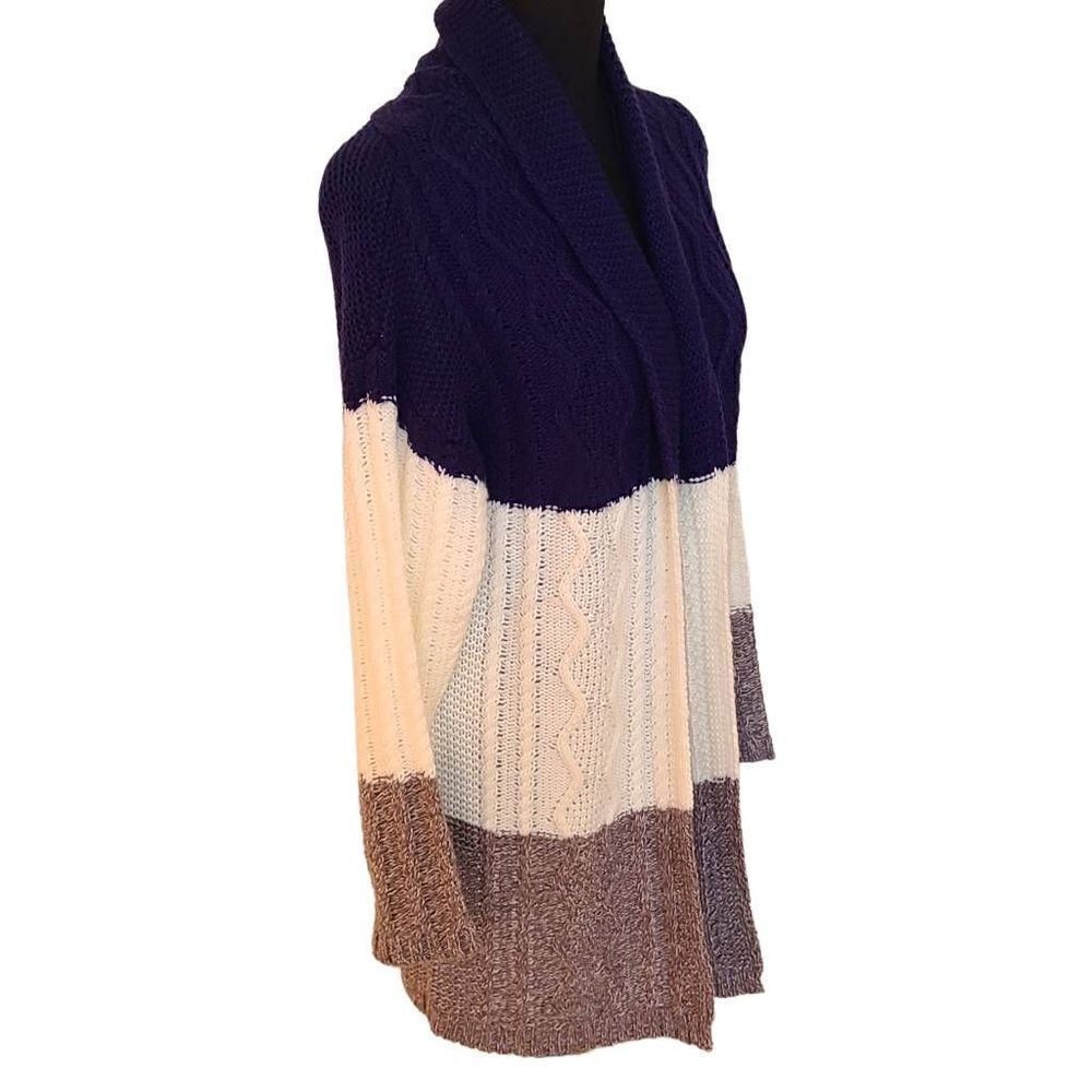 Neiman Marcus Color Block Open Cardigan Sweatersi… - image 2